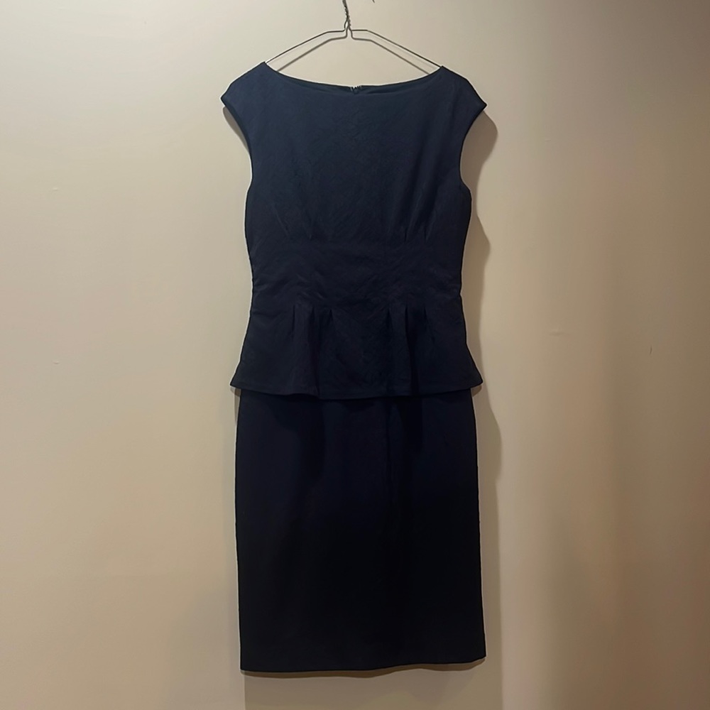Conservative Peplum comfortable black dress size 6